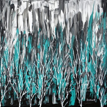 Painting titled "Storm In Turquoise" by Daniel Urbaník, Original Artwork, Acrylic
