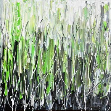 Painting titled "Storm In Green" by Daniel Urbaník, Original Artwork, Acrylic