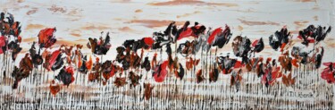 Painting titled "Wild Poppies 7" by Daniel Urbaník, Original Artwork, Oil