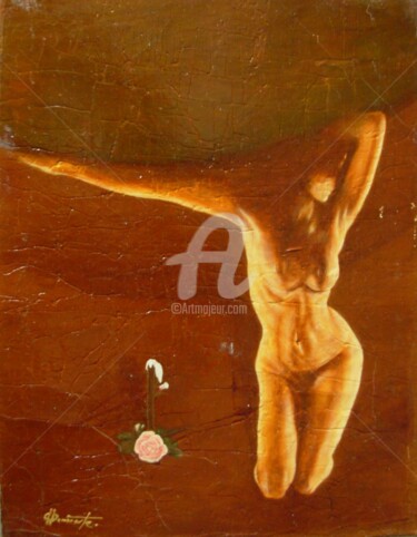 Pittura intitolato "nue du monde" da Danihua, Opera d'arte originale, Olio
