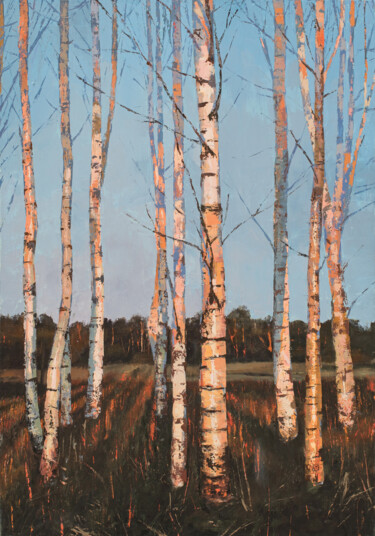 Painting titled "The first of may" by Daniil Mikhailov, Original Artwork, Oil Mounted on Wood Stretcher frame
