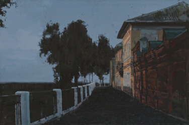 Pittura intitolato "Just before sunrise" da Daniil Mikhailov, Opera d'arte originale, Olio Montato su Telaio per barella in…