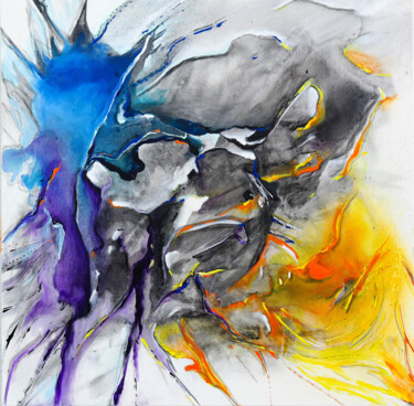 Peinture intitulée "Big Bang" par Danijela Dan, Œuvre d'art originale, Acrylique