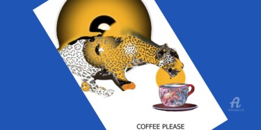 Arts numériques intitulée "Coffee please" par Danila, Œuvre d'art originale, Peinture numérique