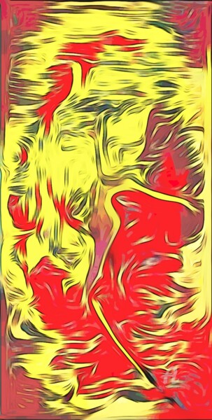 Arts numériques intitulée "Flamme" par Danila, Œuvre d'art originale, Peinture numérique