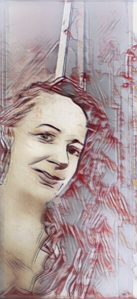 Digitale Kunst mit dem Titel "Portrait numérique" von Danila, Original-Kunstwerk, Digitale Malerei
