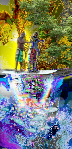 Цифровое искусство под названием "Paysage" - Danila, Подлинное произведение искусства, Цифровая живопись