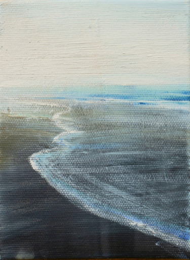 Pittura intitolato "MORNING oil sea lan…" da Masha Danilovskaia, Opera d'arte originale, Olio Montato su Telaio per barella…
