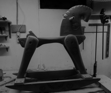 Скульптура под названием "конь" - John Danilov, Подлинное произведение искусства, Металлы
