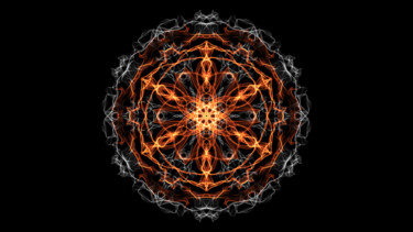 Цифровое искусство под названием "flame mandala flowe…" - Daniil Ivanov, Подлинное произведение искусства, Цифровая живопись