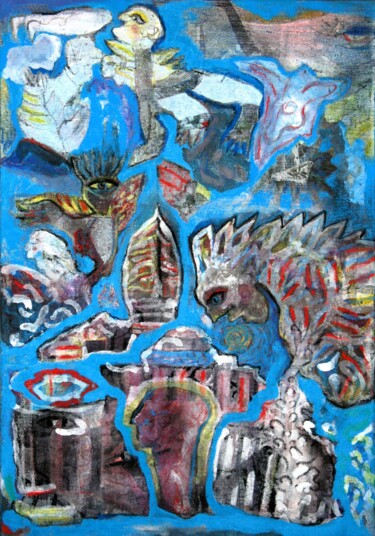 Картина под названием "Die Rettung des Min…" - Danjana Brandes, Подлинное произведение искусства, Акрил Установлен на Деревя…