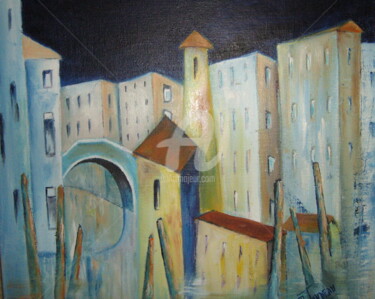 Painting titled "Peut-être Venise !" by Dany, Original Artwork, Acrylic