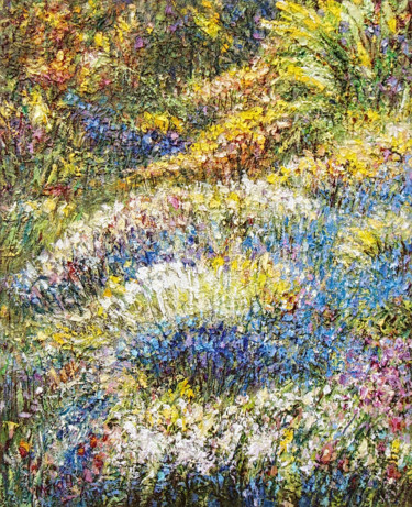 Painting titled "Garden 1" by Danko Merin, Original Artwork, Oil