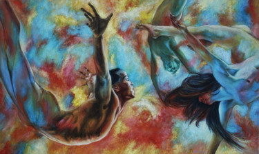 Картина под названием "The Mysterious flam…" - Danko Merin, Подлинное произведение искусства, Масло