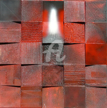 Peinture intitulée "Facettes" par Daniel Lanoux, Œuvre d'art originale, Collages