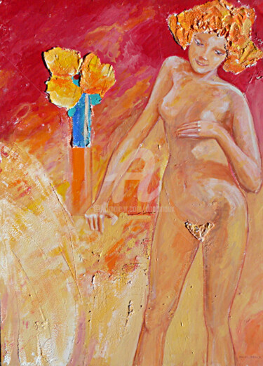 Peinture intitulée "Nude" par Daniel Lanoux, Œuvre d'art originale, Acrylique