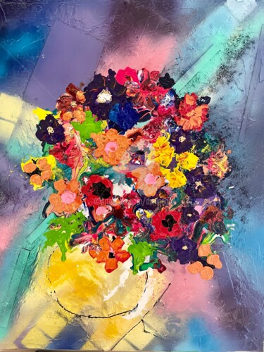 绘画 标题为“bouquet en lumière” 由Daniel Lanoux, 原创艺术品, 丙烯