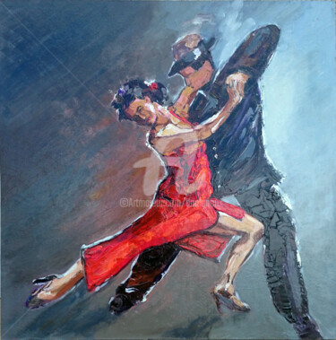 Pintura titulada "Danseurs" por Daniel Lanoux, Obra de arte original, Oleo
