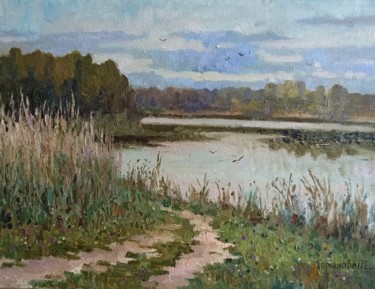 Painting titled "Yakot river" by Olga Goryunova, Original Artwork, Oil