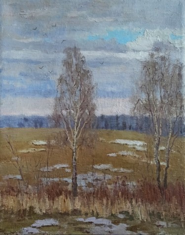 Pittura intitolato "Sad day" da Olga Goryunova, Opera d'arte originale, Olio