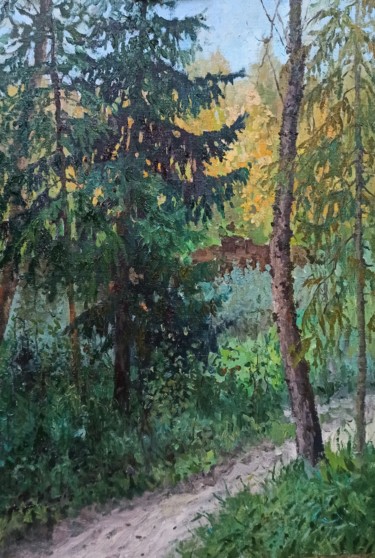 Peinture intitulée "Last summer days in…" par Olga Goryunova, Œuvre d'art originale, Huile