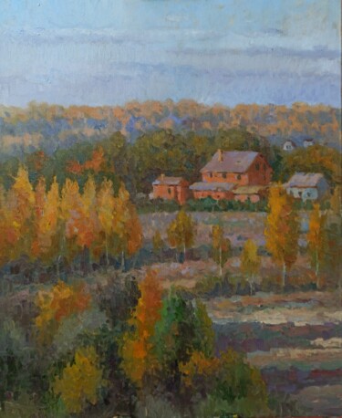 Картина под названием "Autumn in Dmitrov" - Olga Goryunova, Подлинное произведение искусства, Масло