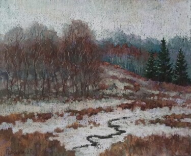 "Winter in Zhestylyo…" başlıklı Tablo Olga Goryunova tarafından, Orijinal sanat, Pastel