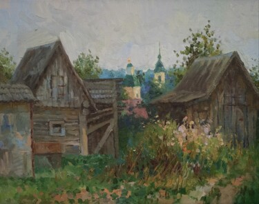 Malerei mit dem Titel "End of summer in th…" von Olga Goryunova, Original-Kunstwerk, Öl