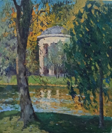 Painting titled "The pavilion" by Olga Goryunova, Original Artwork, Oil