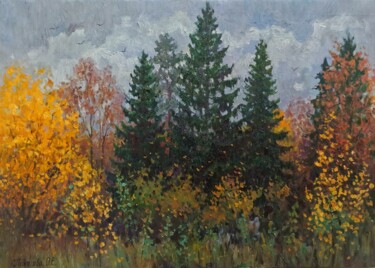 Peinture intitulée "Autumn day" par Olga Goryunova, Œuvre d'art originale, Huile