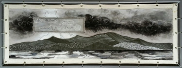 Collagen mit dem Titel "Ebony and ivory" von Dan M., Original-Kunstwerk, Aluminium