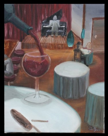 Painting titled "Baby Grand, Red Win…" by Daniel Myers, Original Artwork