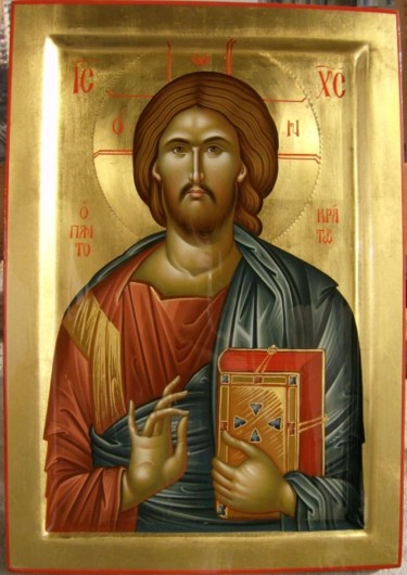 Painting titled "Jesus Christ Pantok…" by Daniel Neculae, Original Artwork