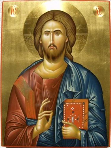 Painting titled "Jesus Christ Pantok…" by Daniel Neculae, Original Artwork