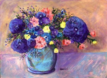 Painting titled "Southwest Floral" by Danny Davini, Original Artwork