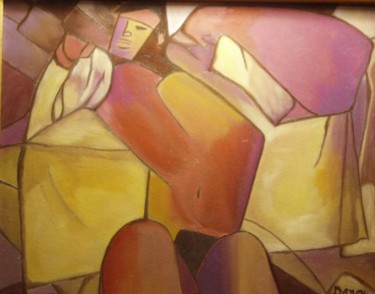 Peinture intitulée "SORTIE DE BAIN----A…" par Danou, Œuvre d'art originale