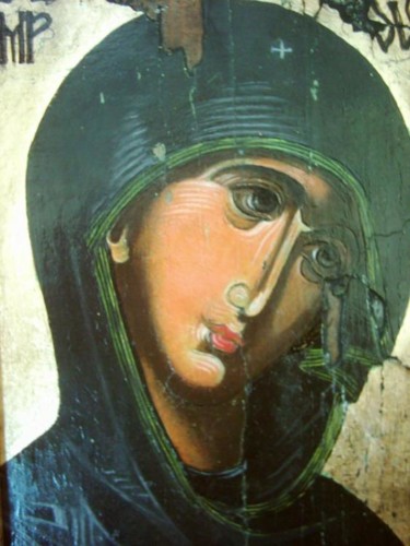 Painting titled "Fecioara Maria" by Dan Pura, Original Artwork