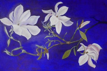 Peinture intitulée "magnolia.jpg" par Danrog, Œuvre d'art originale, Huile
