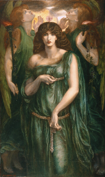 绘画 标题为“Astarte Syriaca” 由Dante Gabriel Rossetti, 原创艺术品, 油