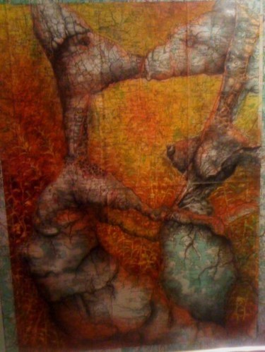 Peinture intitulée "Lézards majeurs" par Didier Dantras, Œuvre d'art originale