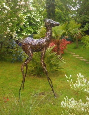 Sculpture titled "Biche2" by Didier Dantras, Original Artwork