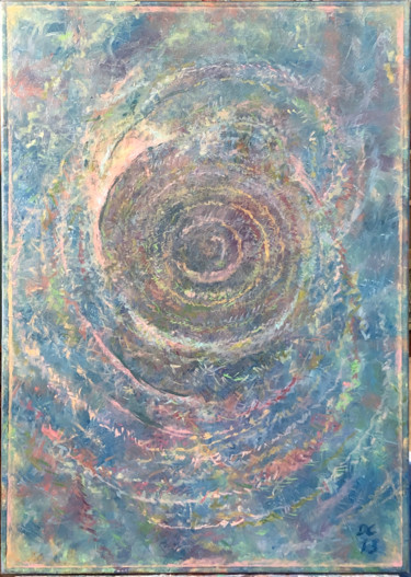 Malerei mit dem Titel "Kosmos 2" von Danuta Elzbieta Czyzyk, Original-Kunstwerk, Acryl