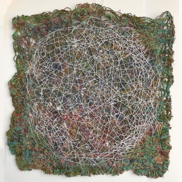 Arte têxtil intitulada "Sieci Ziemi 1" por Danuta Elzbieta Czyzyk, Obras de arte originais, Tecido Montado em Outro painel r…
