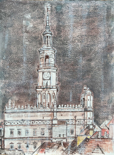 Картина под названием "Poznań" - Danuta Elzbieta Czyzyk, Подлинное произведение искусства, Акварель