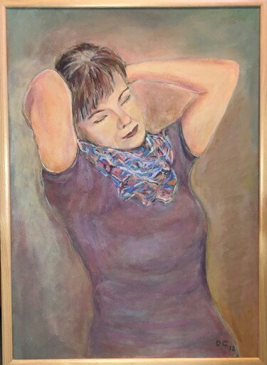 Painting titled "Radosna" by Danuta Elzbieta Czyzyk, Original Artwork, Acrylic