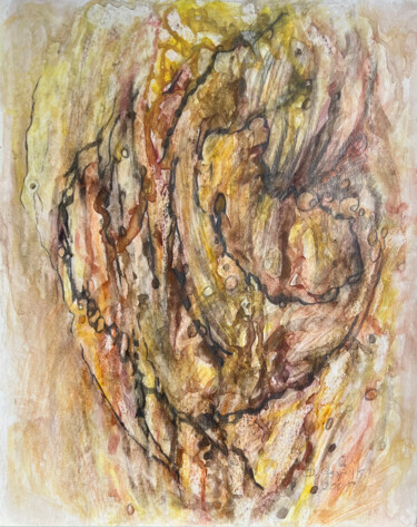 Рисунок под названием "Impresja jesienna 1" - Danuta Elzbieta Czyzyk, Подлинное произведение искусства, Мел