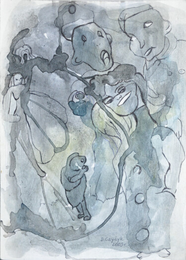 Rysunek zatytułowany „Bajeczki Dany 3” autorstwa Danuta Elzbieta Czyzyk, Oryginalna praca, Akwarela