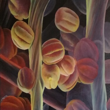 Peinture intitulée "pollen" par Dany Masson, Œuvre d'art originale, Acrylique