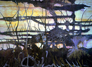 Peinture intitulée "abysses" par Dany Masson, Œuvre d'art originale, Acrylique Monté sur Châssis en bois