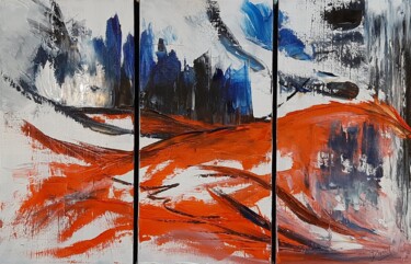 Peinture intitulée "Tryptique" par Dany Santelli, Œuvre d'art originale, Huile